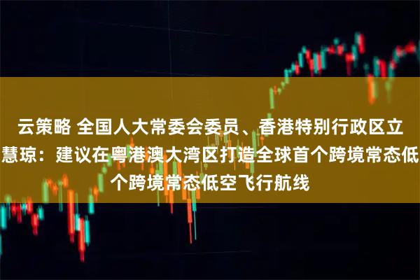 云策略 全国人大常委会委员、香港特别行政区立法会主席李慧琼：建议在粤港澳大湾区打造全球首个跨境常态低空飞行航线