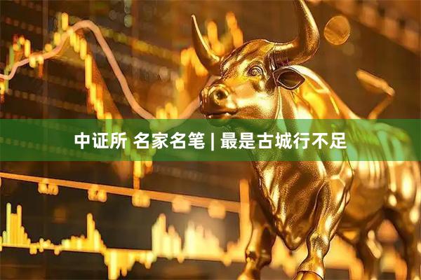中证所 名家名笔 | 最是古城行不足
